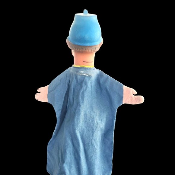 Vintage 1960s Policeman Hand Puppet Rubber Head Cloth Body - Picture 5 of 8